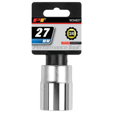 Performance Tool 3/4" Drive 27mm 12-Point Metric Standard Socket