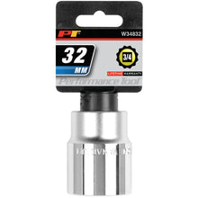 Performance Tool 3/4" Drive 32mm 12-Point Metric Standard Socket