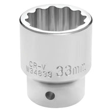 Performance Tool 3/4" Drive 33mm 12-Point Metric Standard Socket