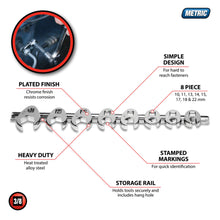 Performance Tool Metric Crowfoot Wrench Set 8-Piece