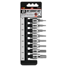 Performance Tool SAE Hex Bit Socket Set 3/8" Drive (8 Piece)