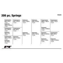 Performance Tool SAE Spring Assortment Kit (200 Piece)