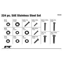 Performance Tool SAE Stainless Steel Nuts & Bolts Assortment (224 Piece)