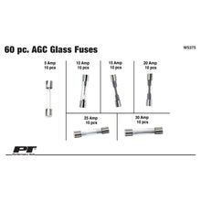Performance Tool Assorted AGC Glass Fuse Assortment (5A to 30A) in a Clear Plastic Case (60 Pieces)