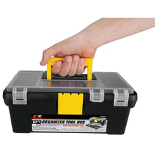 Performance Heavy Duty 12-1/2" Plastic Tool Box/Organizer (Black)