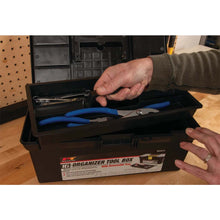 Performance Tools Heavy Duty 16" Plastic Tool Box/Organizer (Black)