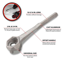 Performance Tool "Non-Spark" Aluminum Bung Wrench - Universal Tool for Safe Drum Cap Removal