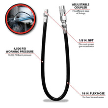 Performance Tool 18" Grease Gun Flex Extension Hose with Coupler