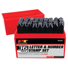 Performance Tool 1/4″ Steel Letter/Number Stamp Set (36 Piece)