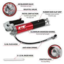 Performance Tool Lightweight Pistol Grip Grease Gun with Anodized Aluminum Barrel