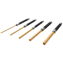Performance Tool 8" Long Brass Roll Pin Punch Set (5 Piece)