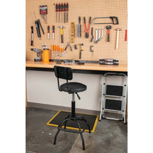 Performance Tool Adjustable Pneumatic Stool with Removable Backrest