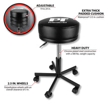 Performance Tool Extra-Thick Big Top Adjustable Pneumatic Rolling Shop Stool