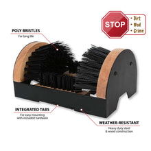 Performance Tool Boot Brush Cleaner Floor Mount Indoor/Outdoor