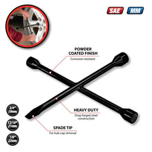 Performance Tool 14" SAE/Metric Combination Lug Wrench with Spade Tip