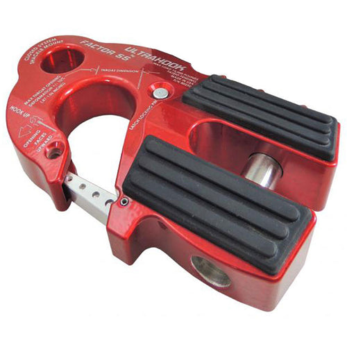 Factor55 Ultrahook Winch Hook w/Shackle Mount Red