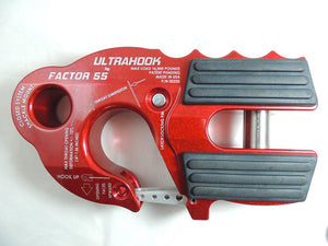 Factor55 Ultrahook Winch Hook w/Shackle Mount Red