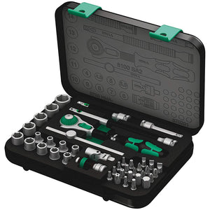Wera 8100 SA 2 Zyklop 1/4 Metric Ratchet Set 42 Pieces