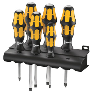 Wera 932/6 Kraftform Plus Screwdriver Set and Rack 6-Pieces
