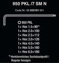 Wera Hex-Plus Chrome-Plated Long Shaft Metric L-Key Allen Wrench (7-Piece Set)