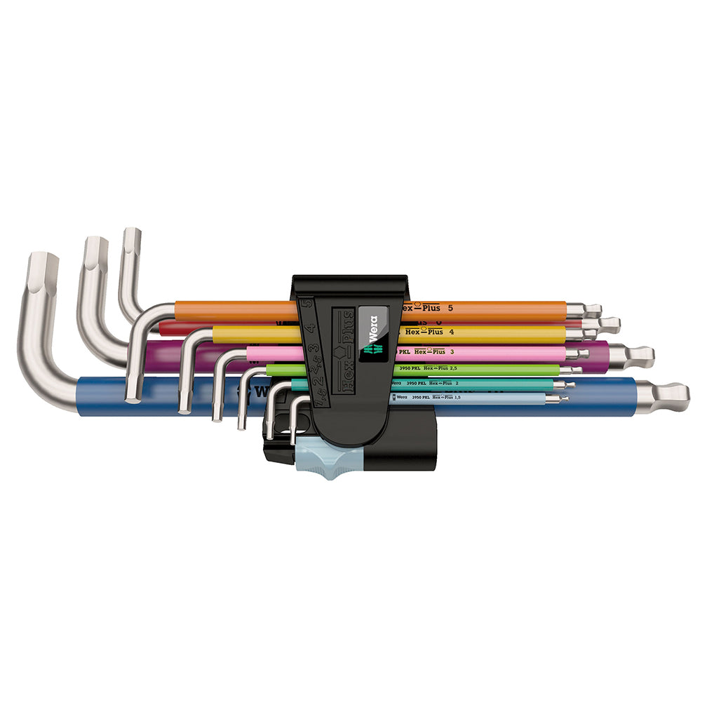 Wera 05022669001 L-Key Set 3950 Spkl/9 SM Metric of Stainless Steel MULTI