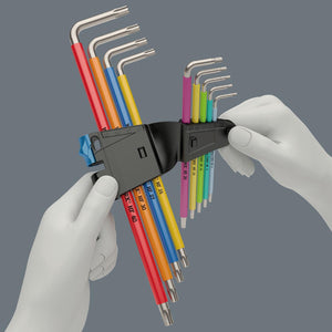 Wera Multicolor TORX® L-Key Wrench Set with Holding Function (9-Piece Set)