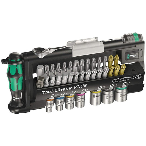 Wera 056490 Tool-Check Plus Bit Ratchet Set with Sockets Metric