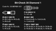 Wera Bit-Check 30 Diamond Coated Tips (30-Piece Set)