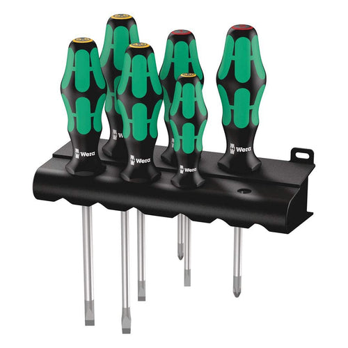Wera Kraftform Plus 334/6 Screwdriver Set Rack and Lasertip 6 Pieces