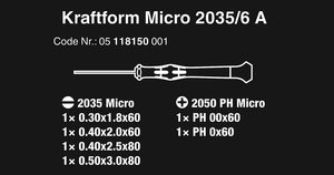 Wera Micro Screwdriver Set (6-Piece Set)