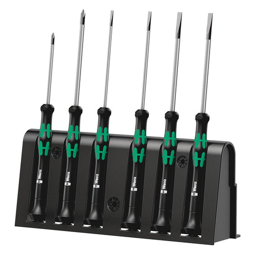 Wera 2035/6 Kraftform MicroSlotted Phillips Screwdriver Set and Rack 6 pc