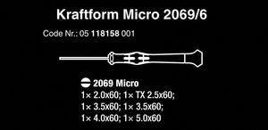 Wera Metric Precision Micro Nutdriver Set and Rack (6-Piece)