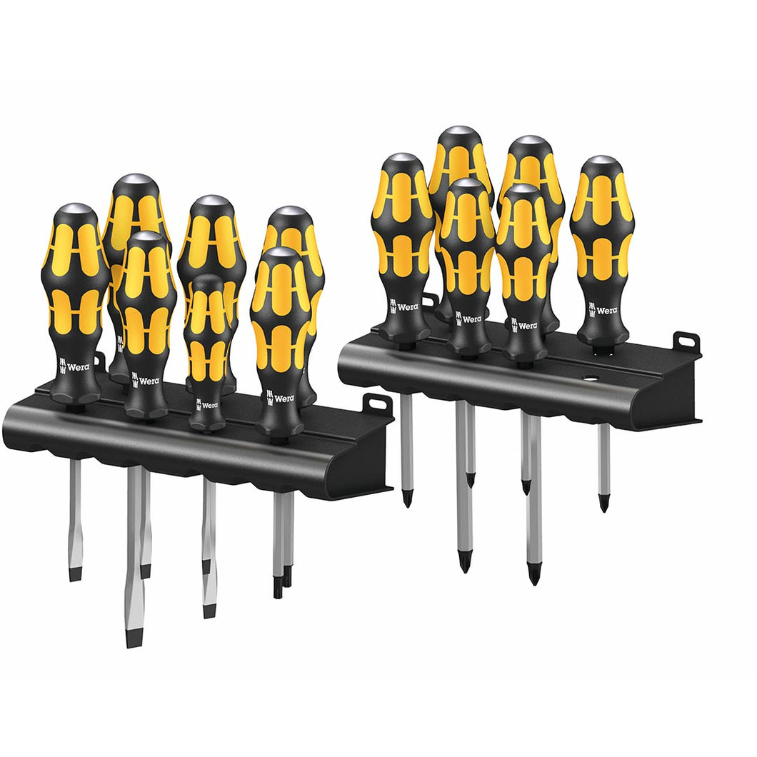 Wera “KRAFTFORM BIG PACK SERIES 900” Screwdriver Set with Racks (15-Piece Set)