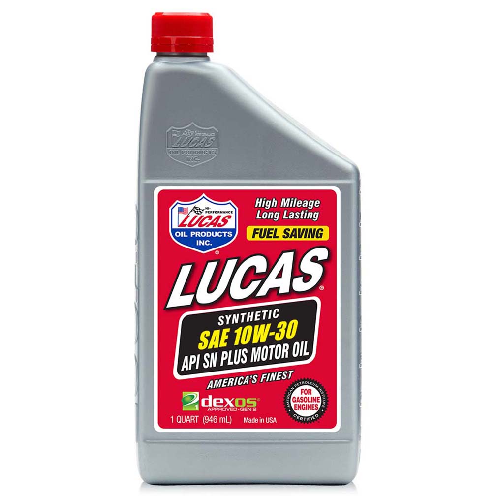 Lucas Oil Synthetic SAE 10W-30 API SN Plus Motor Oil 1 Quart