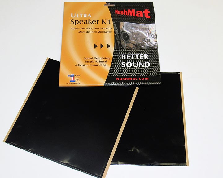 HushMat Ultra Speaker Kit (4) 6 x 12-Black Foil 2 Sq. Ft.