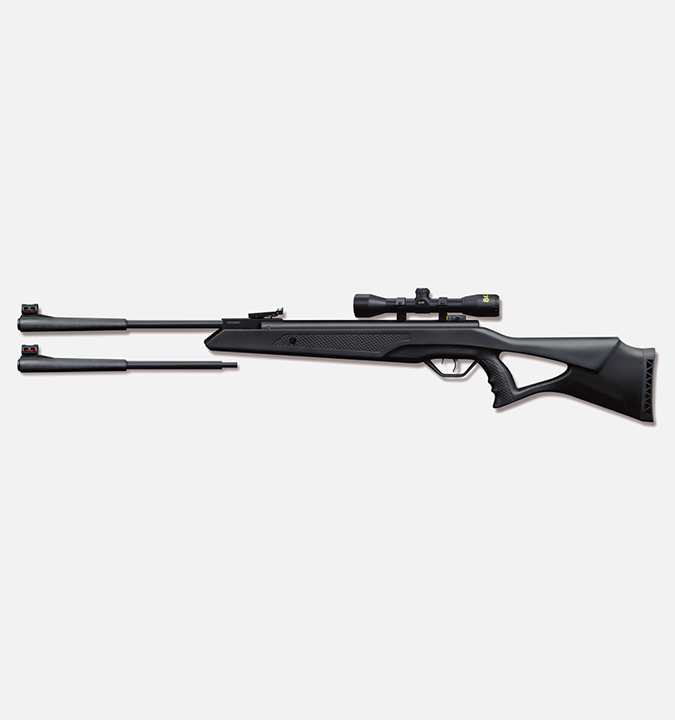 Beeman Longhorn II X2 DC Black Barrels Air Rifle Combo w/ 4 x 32 scope & mounts