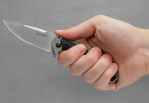Kershaw Strobe Plain Edge Folding Blade Hunting Knife 3.3