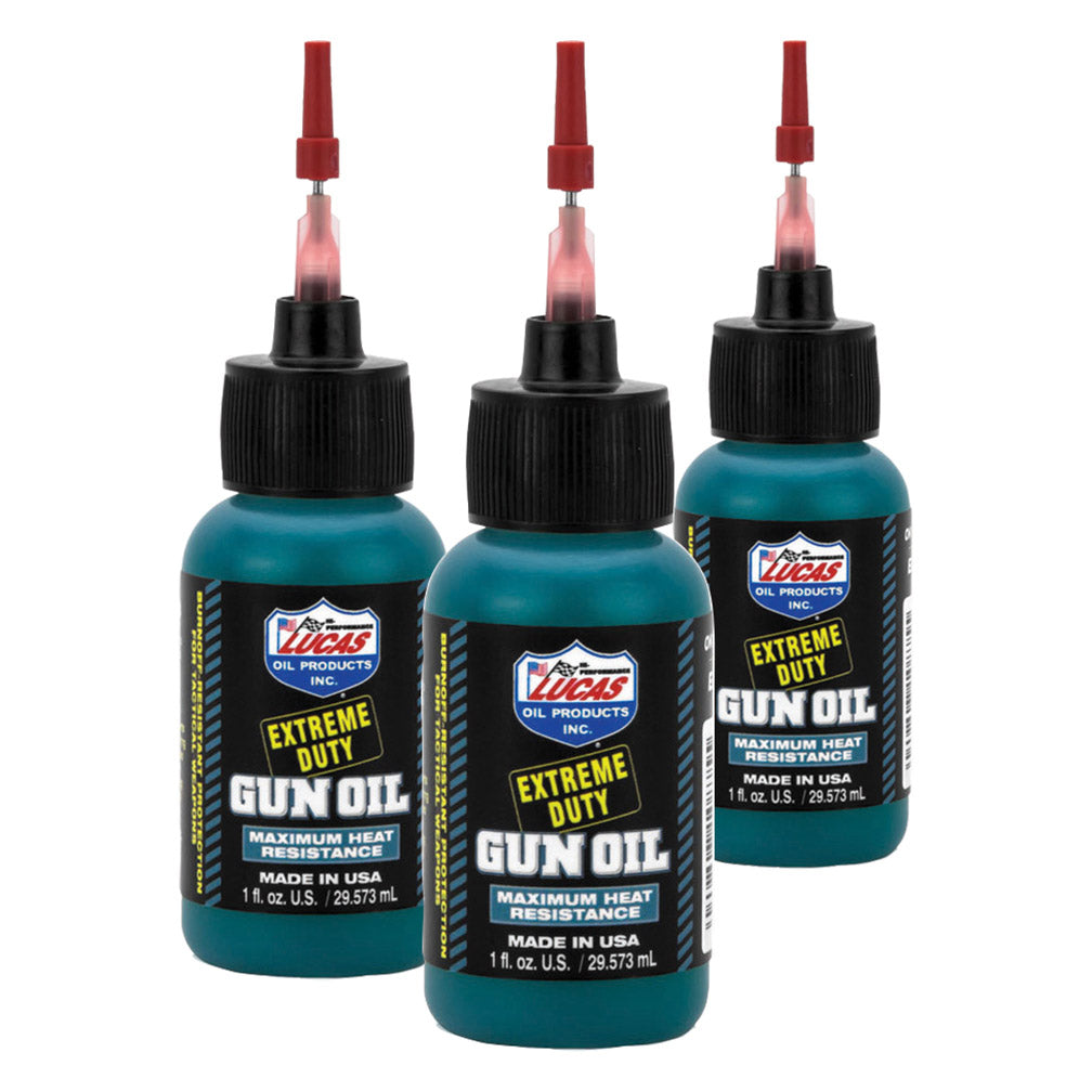 (3 Pack) Lucas Oil Extreme Duty Gun Oil 1 oz