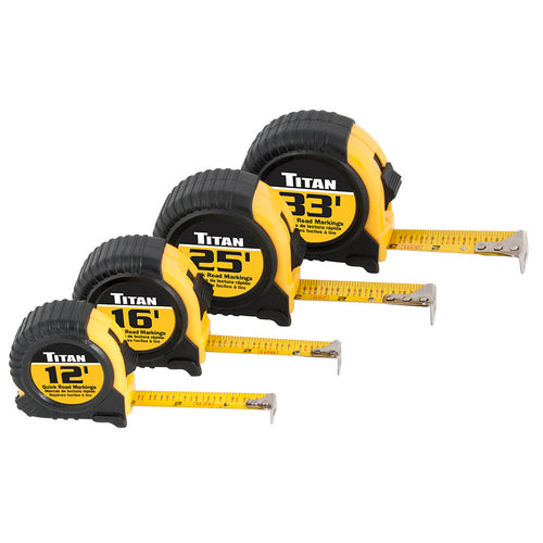 Titan Tool 4 pc Tape Measure Set