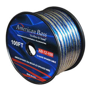 SPEAKER WIRE 12GA. 100' BLUE AMERICAN BASS ** AB12-100****AB280**