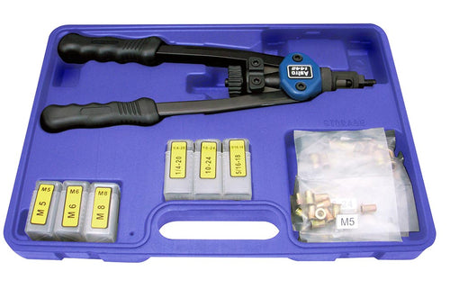 Astro  Tool 1442 13In Hand Rivet Nut Setter Kit Metric & SAE  60pc Rivnuts