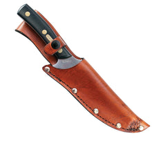 Old Timer Deerslayer Full Tang Fixed Blade Knife w/Brown Leather Belt Sheath