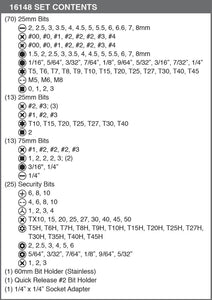 Titan Tool 148 pc Master Security Bit Set
