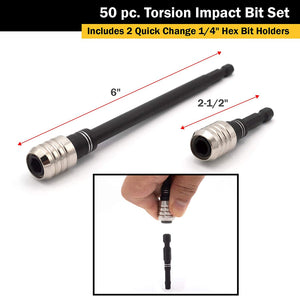 Titan 50 pc Torsion Impact Bit Set