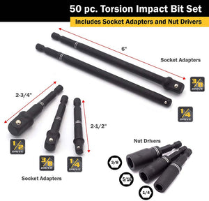 Titan 50 pc Torsion Impact Bit Set