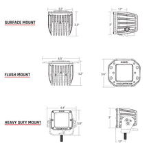 Rigid Industries 202113 LED Light D-Series Pro 3 Inch Flood Beam Pair Universal