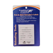 Frankford Pistol and Rifle Reloader's Labels  100 Pack