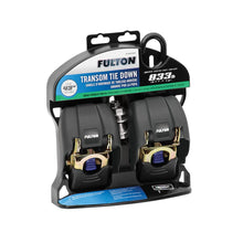 Fulton Transom Retractable Ratchet Tie Down 2" x 43" 833lbs Capacity 2500lbs Strength Zinc