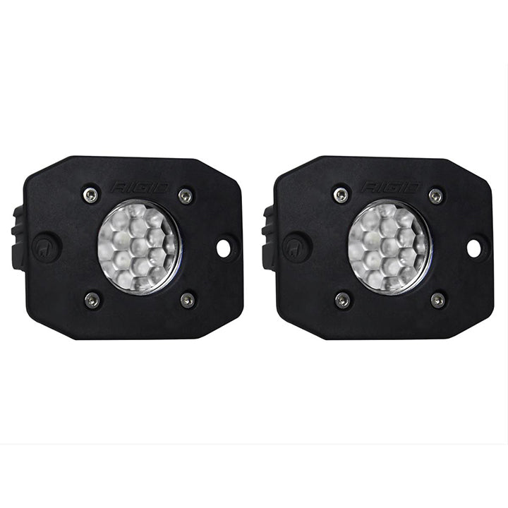 Rigid Ignite Back-Up Kit Diffused Lens Flush Mount Black Housing Pair