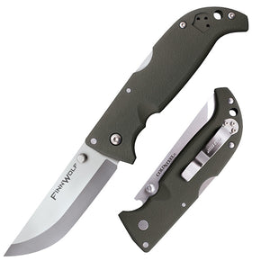Cold Steel Finn Wolf Folding 3-1/2" Pocket Knife OD Green Griv-Ex Handles *20NPFZ*